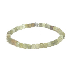 Granát Tsavorit zelený fazetový náramok elastický prírodný kameň, guľôčka 4,5 mm / 16 - 17 cm, maskot záhradníka