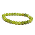 Nefritový náramok Olive elastický prírodný kameň, guľôčka 6 mm / 16 - 17 cm
