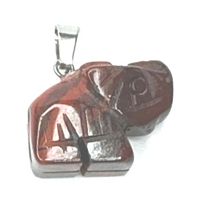 Jaspis Slon prívesok prírodný kameň, ručne brúsená figúrka 1,8 x 2,5 x 8 mm, kameň pozitívnej energie