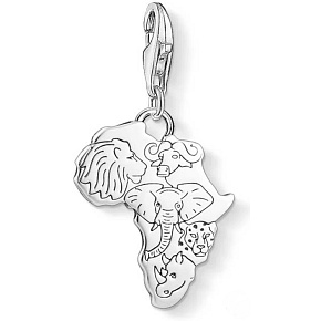 Charm Afrika, 5 kontinentov v podobe vládcov zvieracej ríše, prívesok na cestovný náramok so zapínaním na homára Charm Afrika, 5 kontinentov v podobe vládcov zvieracej ríše, prívesok na cestovný náramok so zapínaním na homára