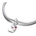 Charm Striebro 925 Disney Alenka v ríši divov 2v1 Srdcová kráľovná, prívesok na náramok rozprávka