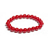 Koralovo červený náramok elastický prírodný kameň, korálik 8 mm / 16 - 17 cm