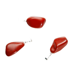 Jaspis červený Troml prívesok prírodný kameň M, cca 2,5 cm, plná starostlivosť o kameň