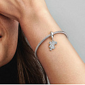 Šarm Striebro 925 Trblietavý kúsok puzzle, prívesok na náramok priateľstva