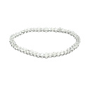 Krištáľ náramok elastický fazet prírodný kameň 3mm / 16 - 17cm, kameň kameňov