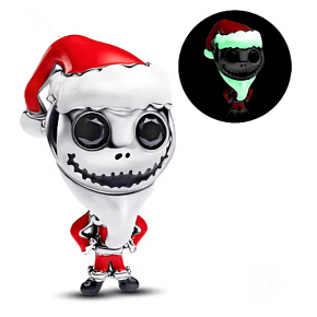 Charm Tim Burton, Noční můra před Vánoci, Santa Jack - luminozní, korálek na náramek film Charm Tim Burton, Noční můra před Vánoci, Santa Jack - luminozní, korálek na náramek film