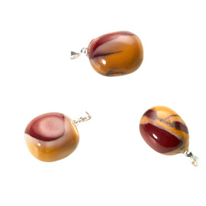 Mokait Troml prívesok prírodný kameň, 2,2 - 3 cm, 1 kus, motivačný kameň