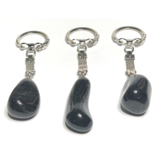 Obsidián prívesok na kľúče prírodný kameň cca 10 cm 1 kus, záchranný kameň