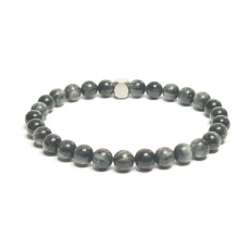 Elastický náramok z prírodného kameňa, guľôčka 6 mm / 16-17 cm, kameň múdrych predkov