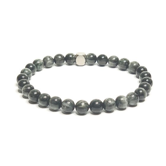 Elastický náramok z prírodného kameňa, guľôčka 6 mm / 16-17 cm, kameň múdrych predkov