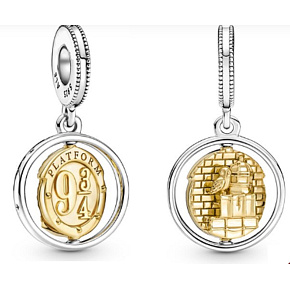 Charm Harry Potter - 9 a 3/4, Hedviga, rotujúci prívesok na náramok