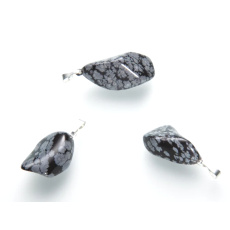 Obsidiánová šupina Troml prívesok prírodný kameň, 2,2-3 cm, 1 kus, kameň spásy