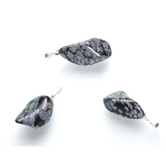 Obsidiánová šupina Troml prívesok prírodný kameň, 2,2-3 cm, 1 kus, kameň spásy