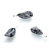 Obsidiánová šupina Troml prívesok prírodný kameň, 2,2-3 cm, 1 kus, kameň spásy
