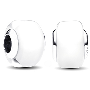 Prívesok Striebro 925 Biele muránske sklenené korálky na náramku symbol