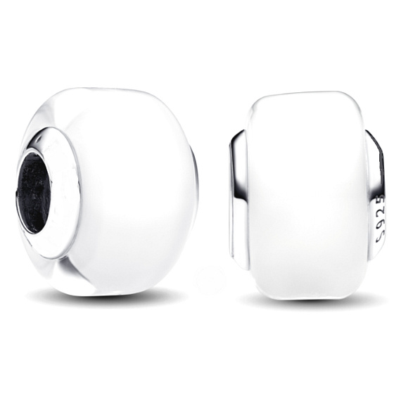 Prívesok Striebro 925 Biele muránske sklenené korálky na náramku symbol