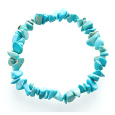 Tyrkenitový náramok elastický sekaný prírodný kameň 19 cm, kameň mladých ľudí, ktorí hľadajú životný cieľ