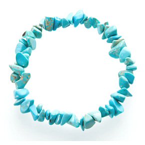 Tyrkenitový náramok elastický sekaný prírodný kameň 19 cm, kameň mladých ľudí, ktorí hľadajú životný cieľ