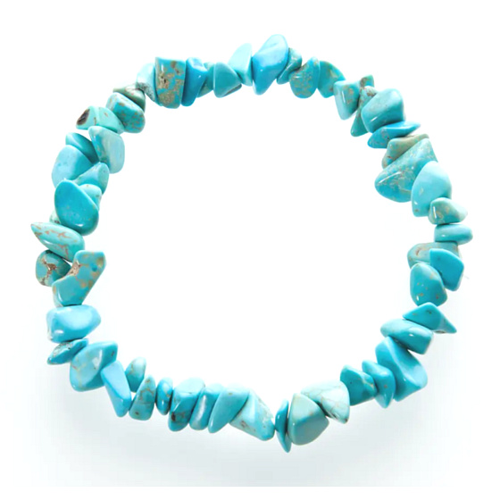 Tyrkenitový náramok elastický sekaný prírodný kameň 19 cm, kameň mladých ľudí, ktorí hľadajú životný cieľ