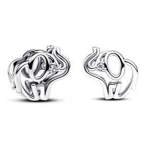 Prívesok Striebro 925 Pôsobivý sloní korálik na zvieracom náramku