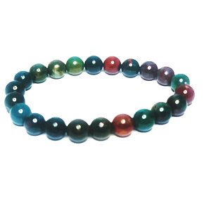 Heliotrop / Bloodstone náramok elastický prírodný kameň, guľôčka 8 mm / 16 -17 cm, kameň odvahy Heliotrop / Bloodstone náramok elastický prírodný kameň, guľôčka 8 mm / 16 -17 cm, kameň odvahy