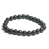 Pyritový náramok elastický prírodný kameň, guľôčka 8 mm / 16-17 cm, majster sebadôvery a hojnosti