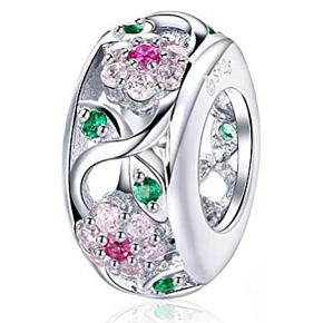 Striebro 925 Kvitnúca príroda, náramok z prírodných korálok