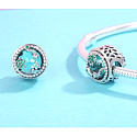 Charm Striebro 925 Priezračný oceán, korálka na náramok more