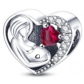 Prívesok Striebro 925 Tehotenské korálky na náramku rodina