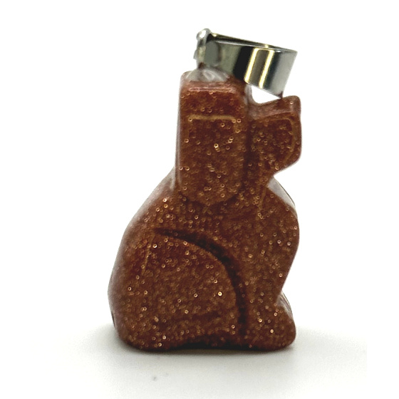 Zlatý kameň prívesok Pes ručne brúsená figúrka 1,8 x 2,5 x 8 mm, kameň ambície