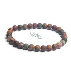 Jaspis Picasso náramok elastický prírodný kameň, guľôčka 6 mm / 16 - 17 cm, kameň pozitívnej energie Jaspis Picasso náramok elastický prírodný kameň, guľôčka 6 mm / 16 - 17 cm, kameň pozitívnej energie