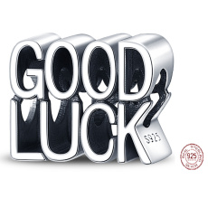 Prívesok zo striebra 925 Good Luck - Korálik šťastia na náramku so symbolom