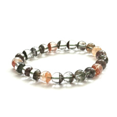 Azeztulit prírodný krištáľ duch kremeňa náramok elastický prírodný kameň 8 - 9mm/ 16 - 17cm prírodný krištáľ ducha, vysokofrekvenčná energia, kameň svetla a jasnosti