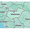 Charm Striebro 925 Maďarskovlajka - hojdajúca sa mapa, prívesok na náramok cestovanie