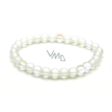 Opalit biely matný náramok elastický, gulička zo syntetického kameňa 6 mm / 16-17 cm, kameň želania a nádeje Opalit biely matný náramok elastický, gulička zo syntetického kameňa 6 mm / 16-17 cm, kameň želania a nádeje