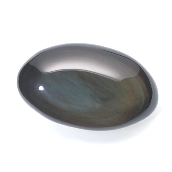 Obsidián dúhové mydlo prírodný kameň cca 8 x 4,5 cm 1 kus, záchranný kameň