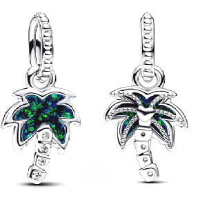 Strieborný prívesok 925 Palm, príroda náramok Strieborný prívesok 925 Palm, príroda náramok