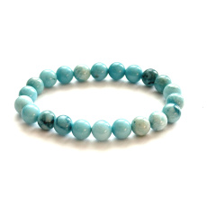 Larimar náramok 8mm/16 - 17cm, AA láska, pokoj, vyrovnanosť