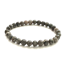 Yooperlite náramok elastický prírodný kameň, gulička 6 mm / 16 - 17 cm