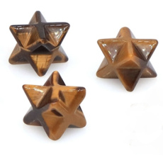 Tigrie oko merkaba hmatka prírodný kameň 13 mm, kameň slnka a zeme, prináša šťastie a bohatstvo