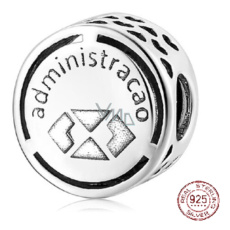 Prívesok Striebro 925 Administration, korálik na náramku zamestnanie Prívesok Striebro 925 Administration, korálik na náramku zamestnanie