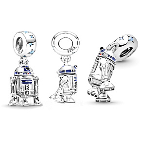 Prívesok zo striebra 925 Marvel Star Wars Droid R2-D2, náramok