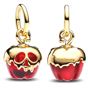 Charm Striebro 925 Disney Snehulienka, Jablko zlej kráľovnej, prívesok na náramok rozprávka