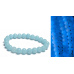 Nefrit Luminois Light Fosforeskujúci, modrý svietiaci v tme, náramok z elastického prírodného kameňa, korálik 8 mm / 16 - 17 cm
