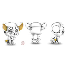 Prívesok Striebro 925 Disney Leví kráľ - Simba, korálik na náramok film