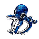 Charm Chobotnica Midnight Blue – symbol inteligencie, tajomstva a prispôsobivosti, prívesok na náramok more