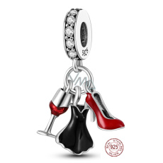 Šarm Striebro 925 Chic style - sklo, šaty, loď 3v1, náramok prívesok, záujmy Šarm Striebro 925 Chic style - sklo, šaty, loď 3v1, náramok prívesok, záujmy