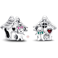 Prívesok Striebro 925 Perníková chalúpka - sladký domov, korálik na vianočný náramok