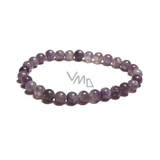 Lepidolit svetlofialový náramok elastický prírodný kameň, guľôčka 6 mm / 16 - 17 cm, amulet športovcov Lepidolit svetlofialový náramok elastický prírodný kameň, guľôčka 6 mm / 16 - 17 cm, amulet športovcov