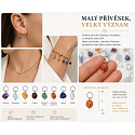 Granát – mini prívesok z prírodného kameňa cca 0,8–1,2 cm zlaté prevedenie | Talizman vášne a energie